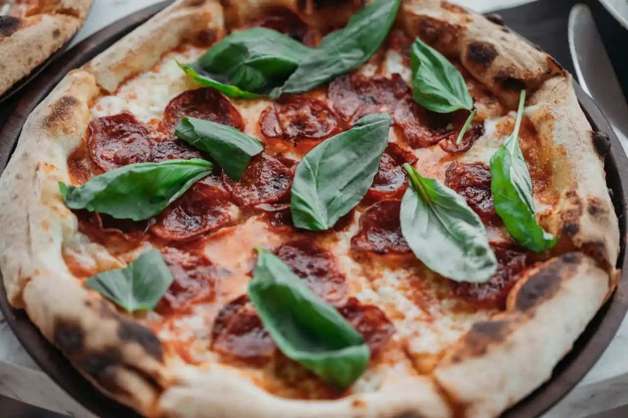 Wild mushroom and fragrant herb pizza