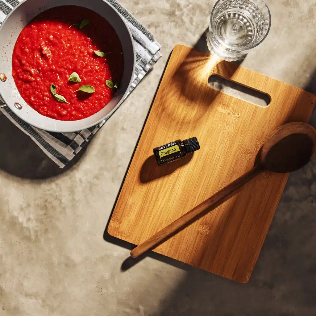 Rustic tomato sauce with whole plum tomatoes and fragrant oregano
